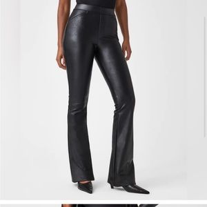 Spanx flare faux leather pants